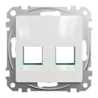 Schneider ÚJ SEDNA 2xRJ45 adapter, SYSTIMAX betétekhez, fehér