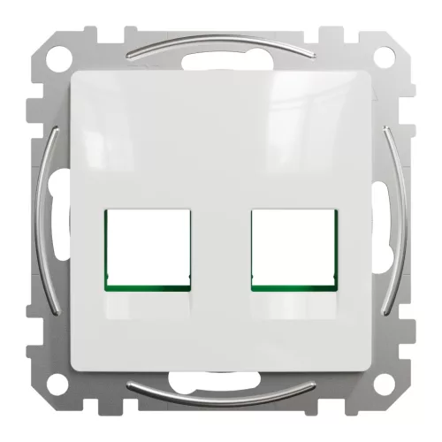 Schneider ÚJ SEDNA 2xRJ45 adapter, SYSTIMAX betétekhez, fehér