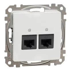 Schneider ÚJ SEDNA 2xRJ45 Cat5e UTP aljzat, fehér