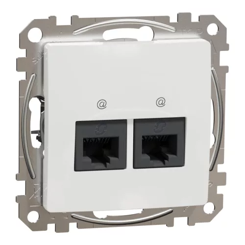 Schneider ÚJ SEDNA 2xRJ45 Cat5e UTP aljzat, fehér