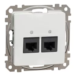 Schneider ÚJ SEDNA 2xRJ45 Cat6A UTP aljzat, fehér
