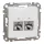 Schneider ÚJ SEDNA 2xRJ45 Cat6A STP aljzat, fehér