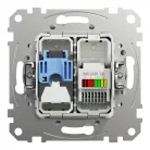 Schneider ÚJ SEDNA RJ11/RJ45 Cat6 UTP kombinált aljzat, fehér