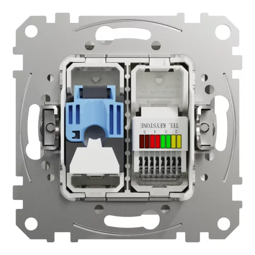 Schneider ÚJ SEDNA RJ11/RJ45 Cat6 UTP kombinált aljzat, fehér