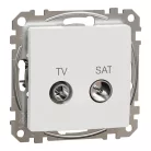 Schneider ÚJ SEDNA TV/SAT aljzat, végzáró, 4 dB, fehér
