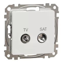Schneider ÚJ SEDNA TV/SAT aljzat, végzáró, 4 dB, fehér