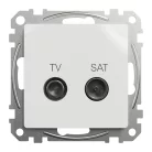 Schneider ÚJ SEDNA TV/SAT aljzat, végzáró, 4 dB, fehér
