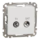 Schneider ÚJ SEDNA TV/SAT aljzat, átmenő, 7 dB, fehér