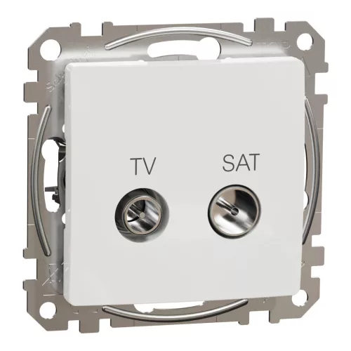 Schneider ÚJ SEDNA TV/SAT aljzat, átmenő, 7 dB, fehér