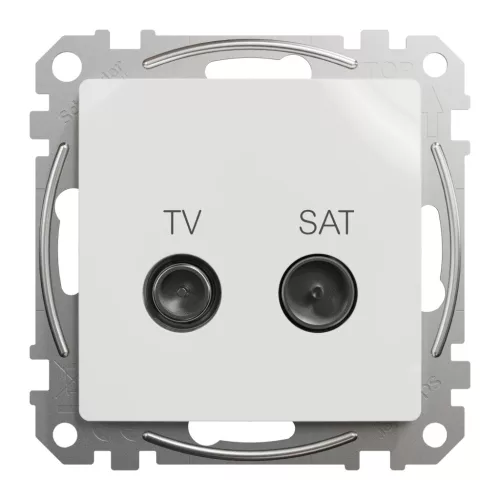 Schneider ÚJ SEDNA TV/SAT aljzat, átmenő, 7 dB, fehér