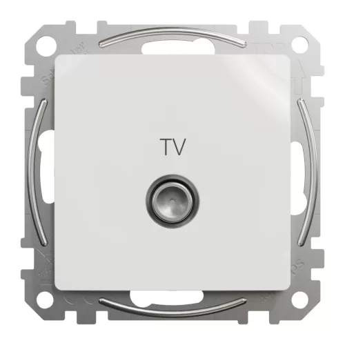 Schneider ÚJ SEDNA TV aljzat, átmenő, 7 dB, fehér