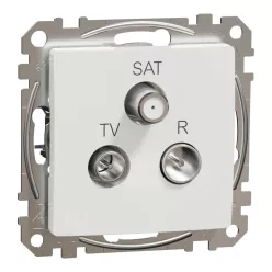   Schneider ÚJ SEDNA TV/R/SAT aljzat, végzáró, 4 dB, fehér