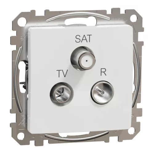 Schneider ÚJ SEDNA TV/R/SAT aljzat, végzáró, 4 dB, fehér