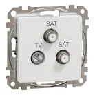 Schneider ÚJ SEDNA TV/SAT/SAT aljzat, végzáró, 4 dB, fehér