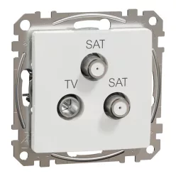   Schneider ÚJ SEDNA TV/SAT/SAT aljzat, végzáró, 4 dB, fehér