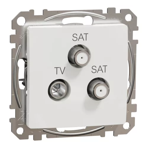Schneider ÚJ SEDNA TV/SAT/SAT aljzat, végzáró, 4 dB, fehér
