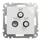 Schneider ÚJ SEDNA TV/SAT/SAT aljzat, végzáró, 4 dB, fehér