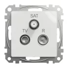 Schneider ÚJ SEDNA TV/R/SAT aljzat, végzáró, 4 dB, fehér