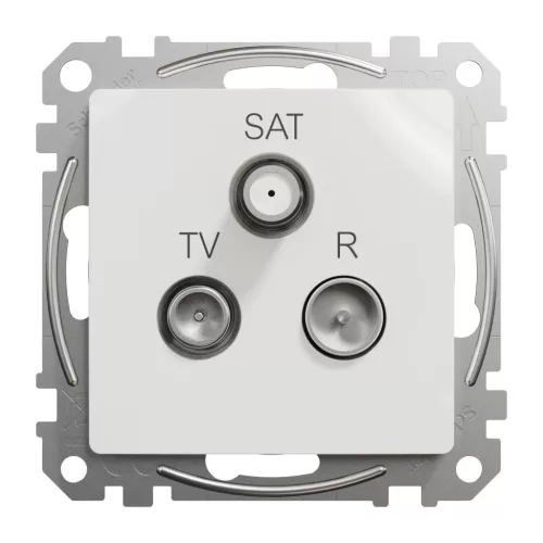 Schneider ÚJ SEDNA TV/R/SAT aljzat, végzáró, 4 dB, fehér