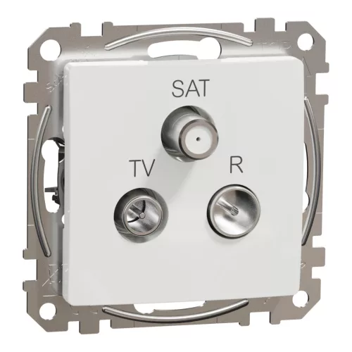 Schneider ÚJ SEDNA TV/R/SAT aljzat, átmenő, 7 dB, fehér