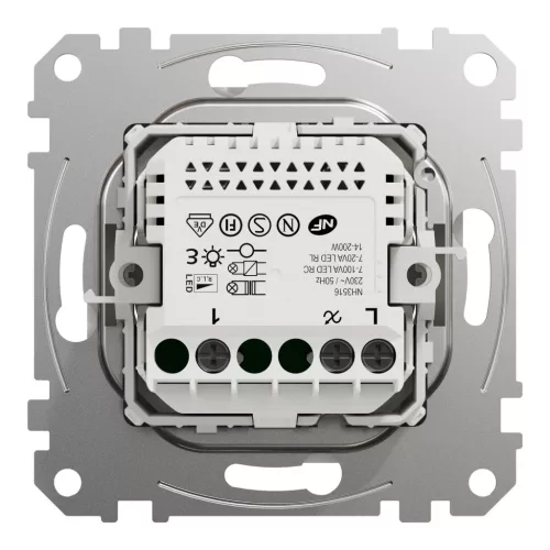 Schneider ÚJ SEDNA LED fényerőszabályzó, univerzális, 5-200VA, váltóba köthető, fehér