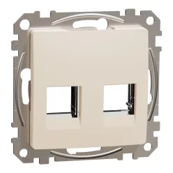 Schneider ÚJ SEDNA 2xRJ45 adapter, RDM betétekhez, bézs