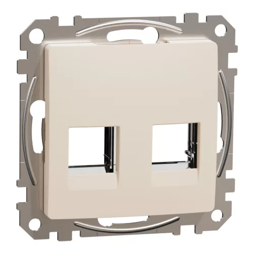 Schneider ÚJ SEDNA 2xRJ45 adapter, RDM betétekhez, bézs