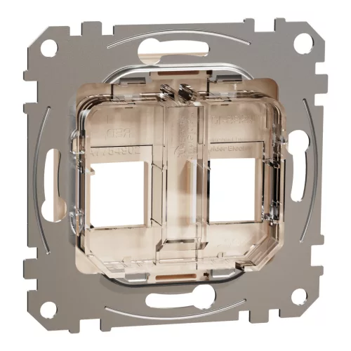Schneider ÚJ SEDNA 2xRJ45 adapter, RDM betétekhez, bézs