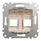 Schneider ÚJ SEDNA 2xRJ45 adapter, RDM betétekhez, bézs