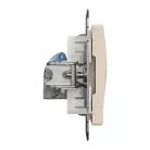Schneider ÚJ SEDNA 1xRJ45 Cat6 STP aljzat, bézs