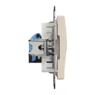 Schneider ÚJ SEDNA 1xRJ45 Cat6 UTP aljzat, bézs
