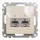 Schneider ÚJ SEDNA 2xRJ45 Cat6 STP aljzat, bézs