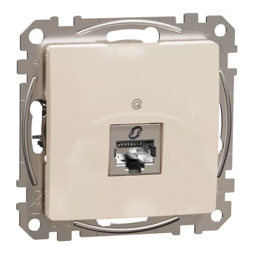 Schneider ÚJ SEDNA 1xRJ45 Cat6A STP aljzat, bézs