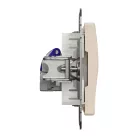 Schneider ÚJ SEDNA 1xRJ45 Cat6A STP aljzat, bézs