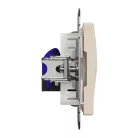 Schneider ÚJ SEDNA 1xRJ45 Cat6A UTP aljzat, bézs