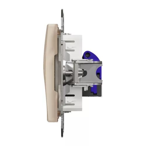 Schneider ÚJ SEDNA 1xRJ45 Cat6A UTP aljzat, bézs