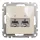 Schneider ÚJ SEDNA 2xRJ45 Cat6A STP aljzat, bézs