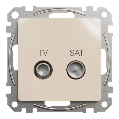 Schneider ÚJ SEDNA TV/SAT aljzat, végzáró, 4 dB, bézs
