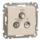 Schneider ÚJ SEDNA TV/R/SAT aljzat, végzáró, 4 dB, bézs