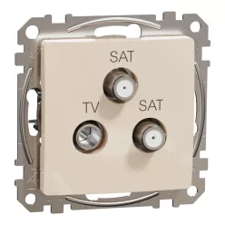   Schneider ÚJ SEDNA TV/SAT/SAT aljzat, végzáró, 4 dB, bézs