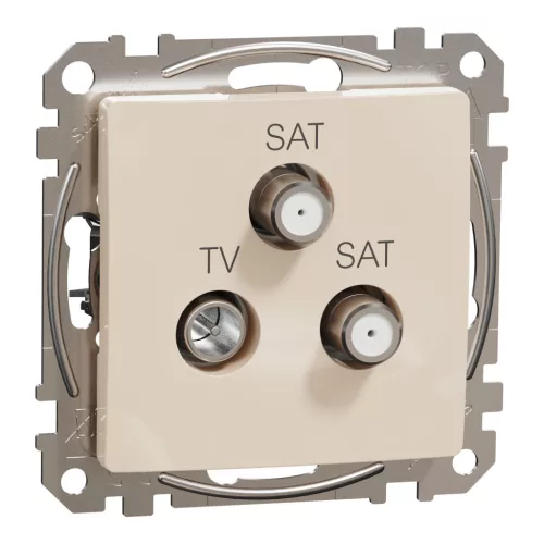Schneider ÚJ SEDNA TV/SAT/SAT aljzat, végzáró, 4 dB, bézs