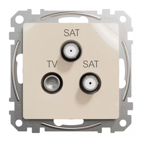 Schneider ÚJ SEDNA TV/SAT/SAT aljzat, végzáró, 4 dB, bézs