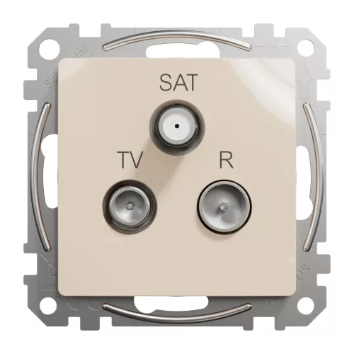 Schneider ÚJ SEDNA TV/R/SAT aljzat, végzáró, 4 dB, bézs