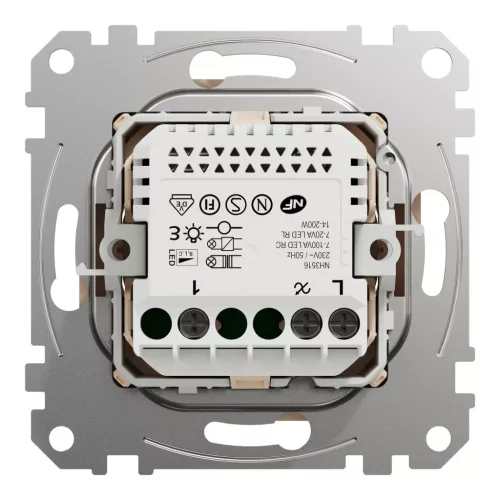 Schneider ÚJ SEDNA LED fényerőszabályzó, univerzális, 5-200VA, váltóba köthető, bézs
