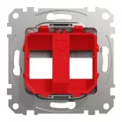 Schneider ÚJ SEDNA 2xRJ45 adapter, KRONE betétekhez, alumínium