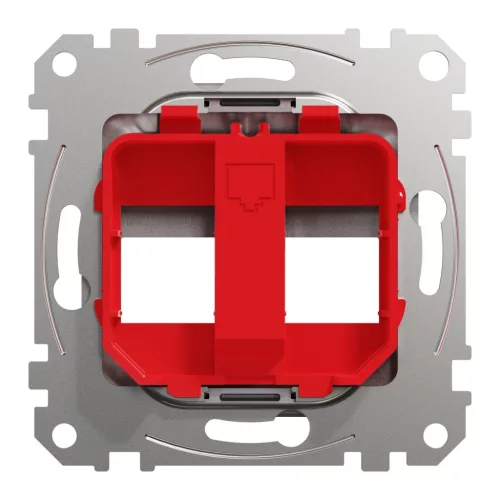 Schneider ÚJ SEDNA 2xRJ45 adapter, KRONE betétekhez, alumínium