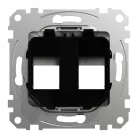 Schneider ÚJ SEDNA 2xRJ45 adapter, AMP, MOLEX, KELINE betétekhez, alumínium