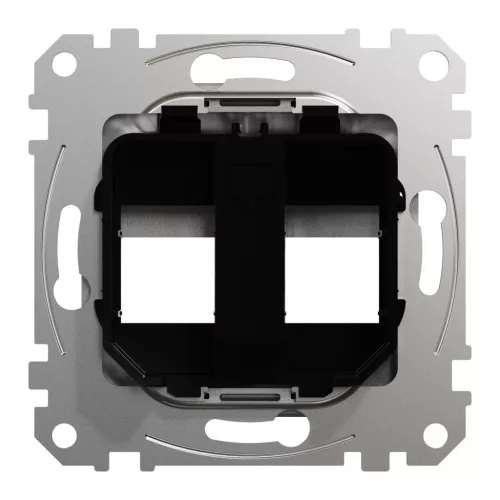 Schneider ÚJ SEDNA 2xRJ45 adapter, AMP, MOLEX, KELINE betétekhez, alumínium