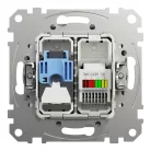 Schneider ÚJ SEDNA RJ11/RJ45 Cat6 UTP kombinált aljzat, alumínium