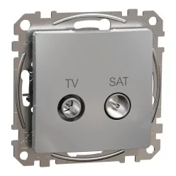  Schneider ÚJ SEDNA TV/SAT aljzat, végzáró, 4 dB, alumínium